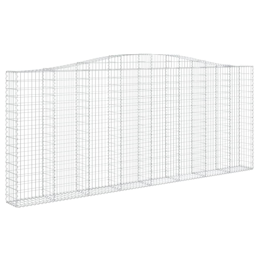 Klenutý gabionový koš 400 x 30 x 160/180 cm pozinkované železo