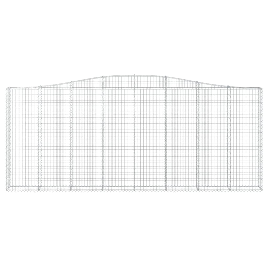 Klenutý gabionový koš 400 x 30 x 160/180 cm pozinkované železo