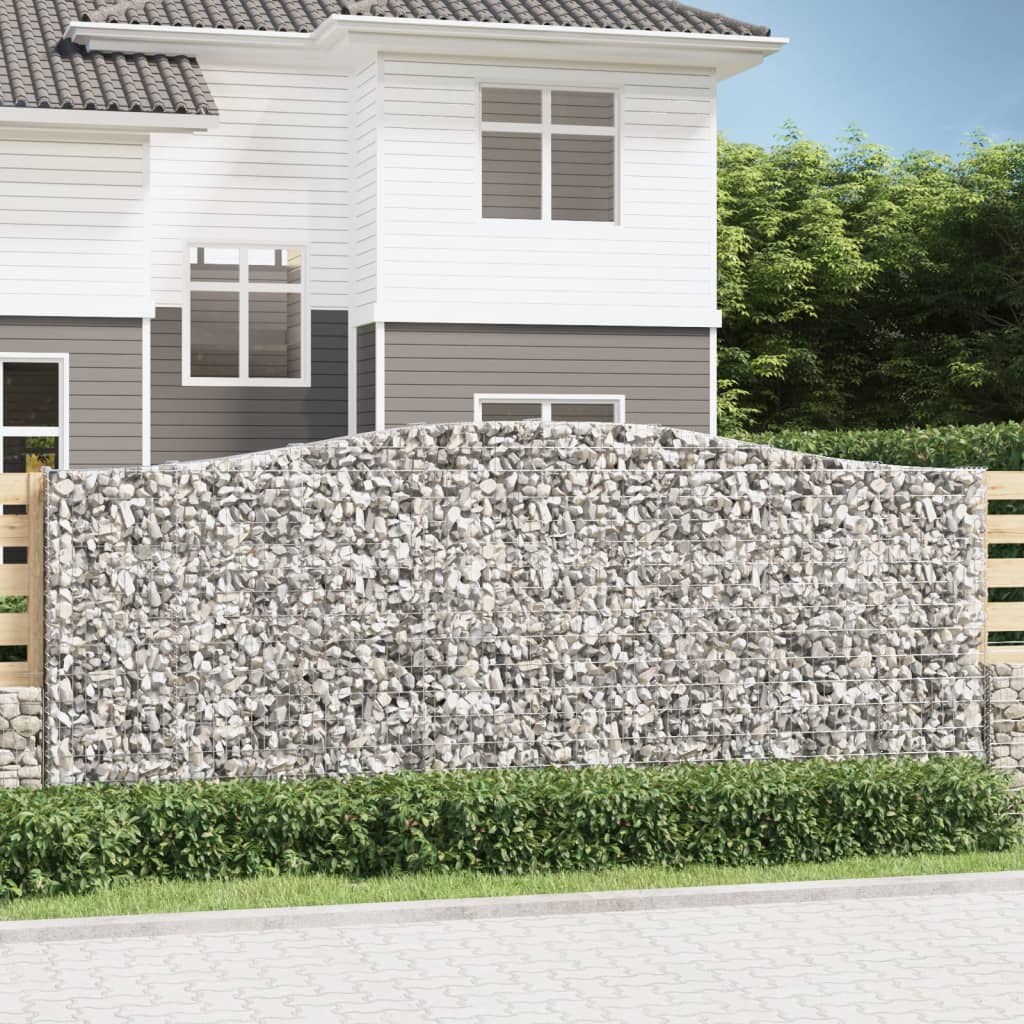 Klenutý gabionový koš 400 x 30 x 160/180 cm pozinkované železo