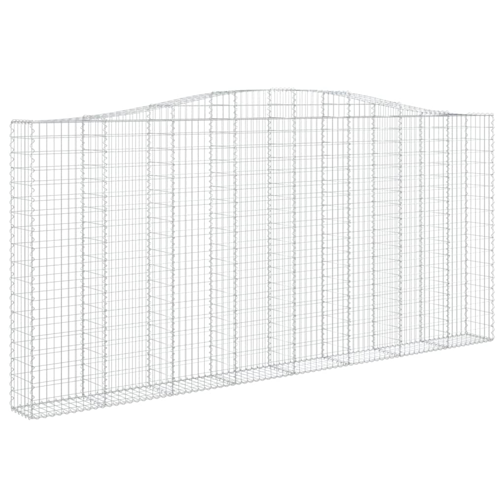 Klenutý gabionový koš 400 x 30 x 180/200 cm pozinkované železo