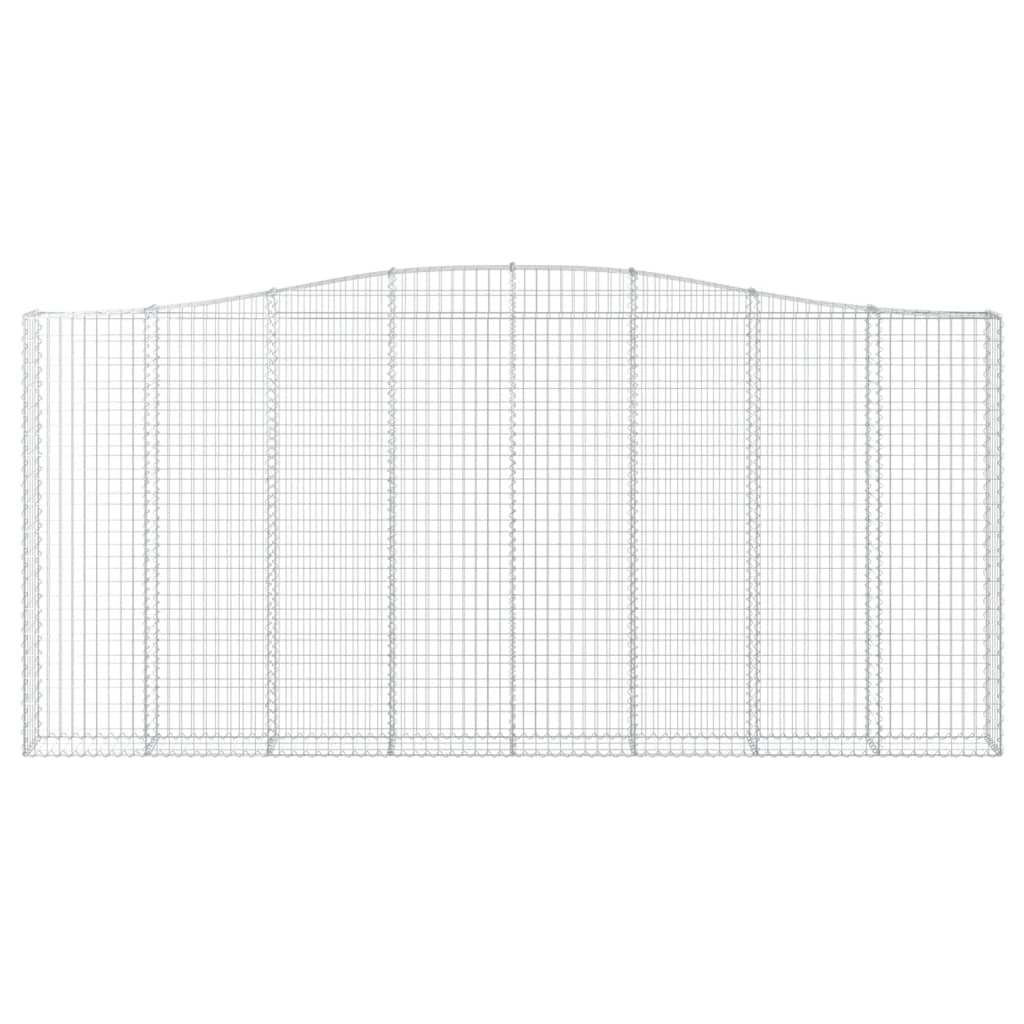 Klenutý gabionový koš 400 x 30 x 180/200 cm pozinkované železo
