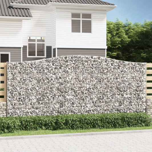 Klenutý gabionový koš 400 x 30 x 180/200 cm pozinkované železo