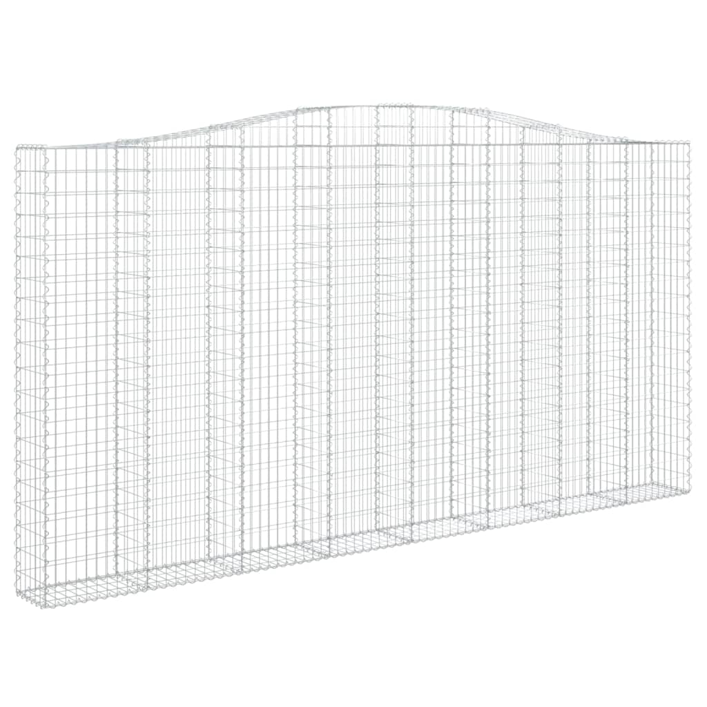 Klenutý gabionový koš 400 x 30 x 200/220 cm pozinkované železo