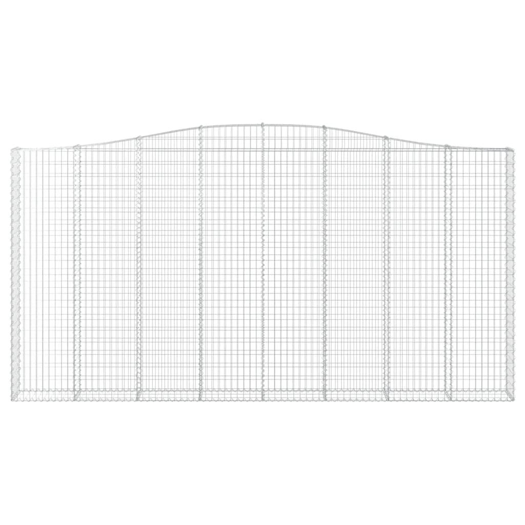 Klenutý gabionový koš 400 x 30 x 200/220 cm pozinkované železo