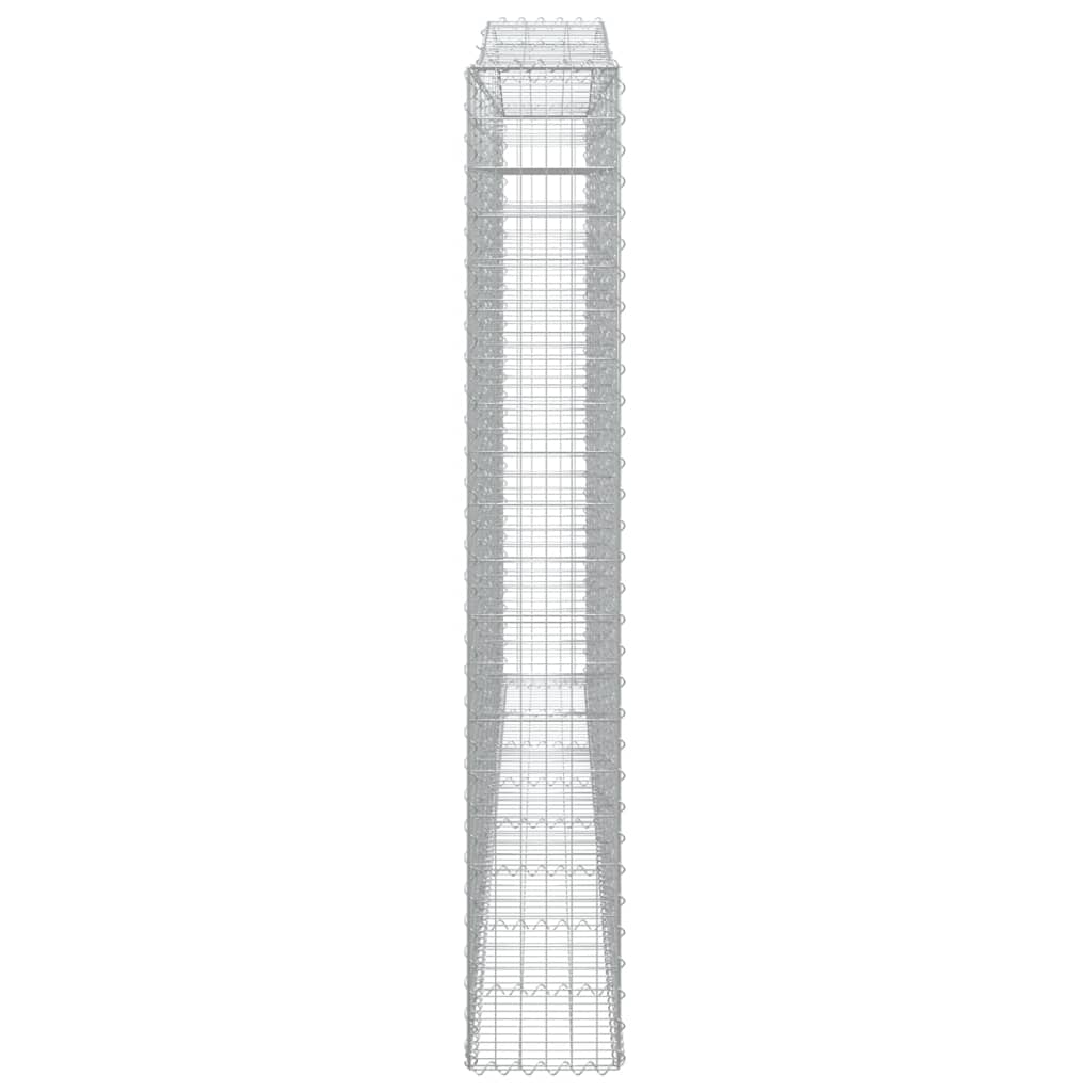 Klenutý gabionový koš 400 x 30 x 200/220 cm pozinkované železo