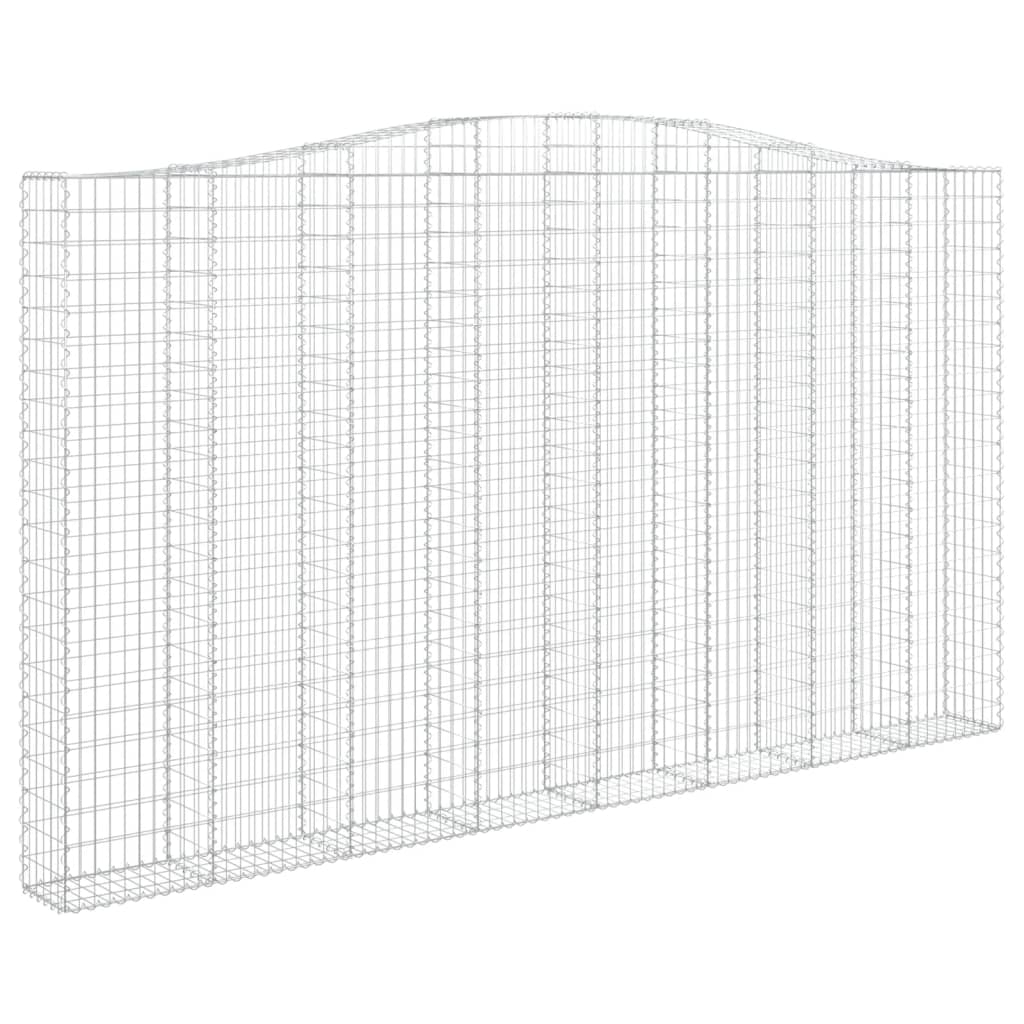 Klenutý gabionový koš 400 x 30 x 220/240 cm pozinkované železo