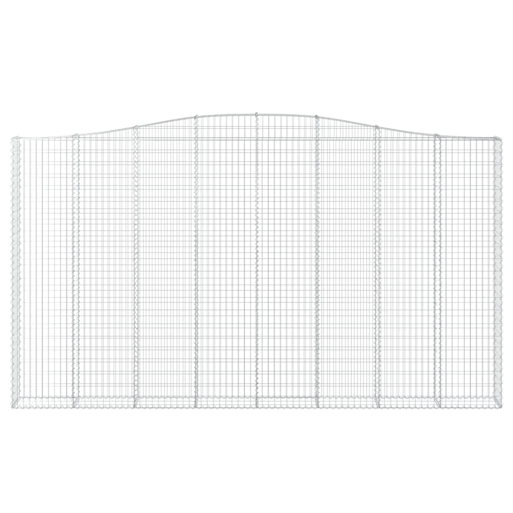 Klenutý gabionový koš 400 x 30 x 220/240 cm pozinkované železo