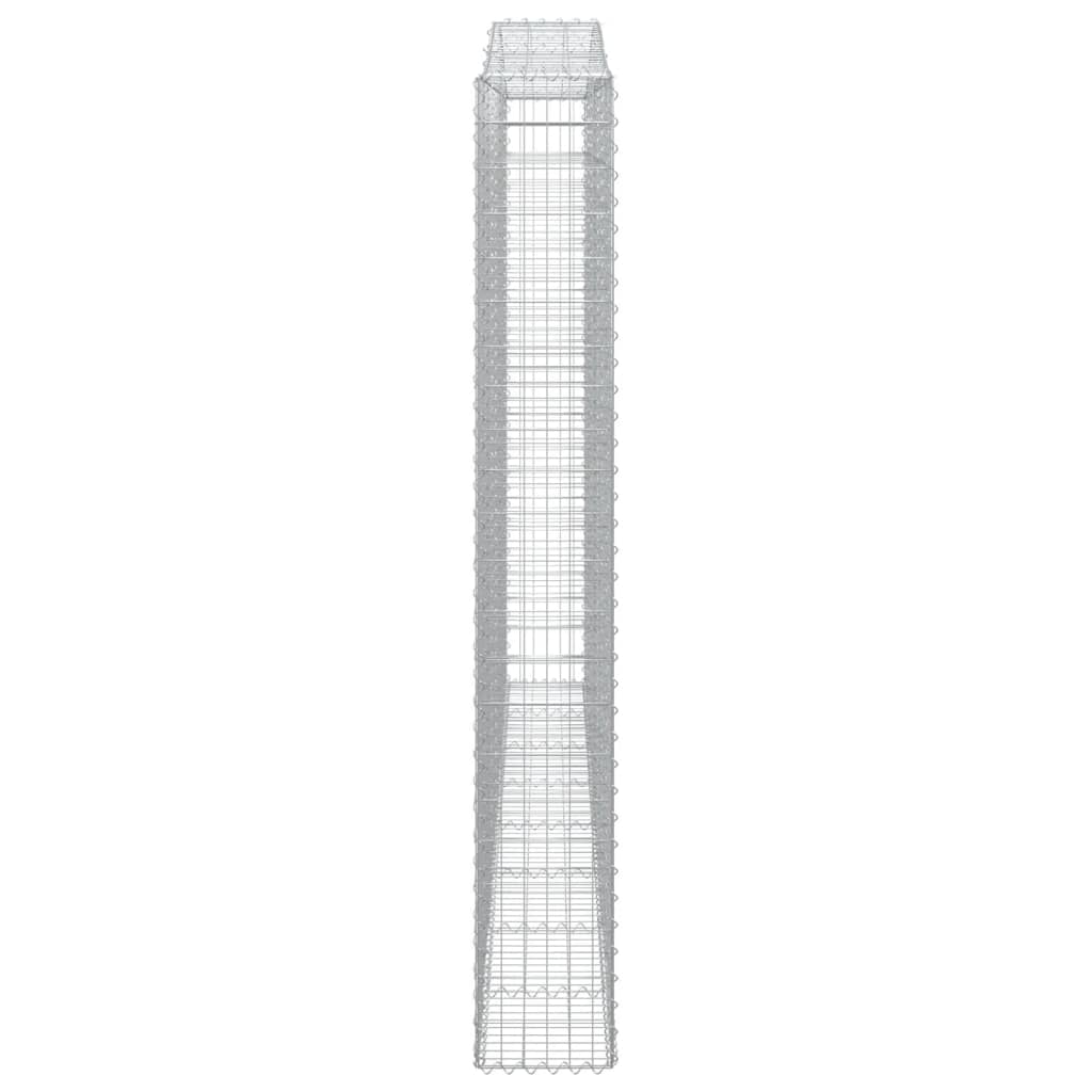 Klenutý gabionový koš 400 x 30 x 220/240 cm pozinkované železo