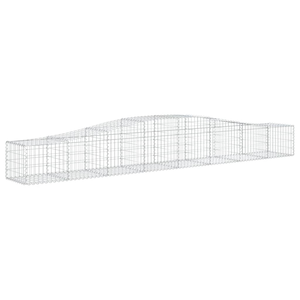 Klenutý gabionový koš 400 x 50 x 40/60 cm pozinkované železo