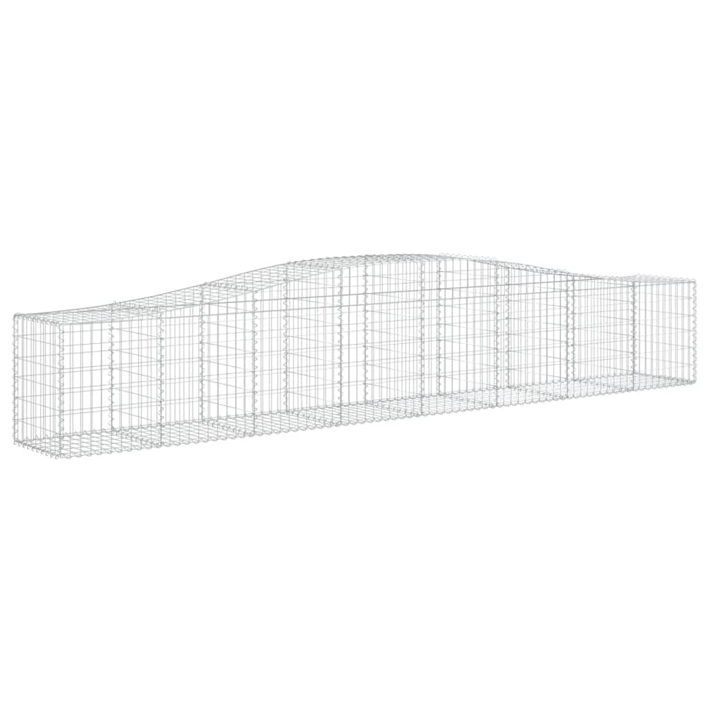 Klenutý gabionový koš 400 x 50 x 60/80 cm pozinkované železo