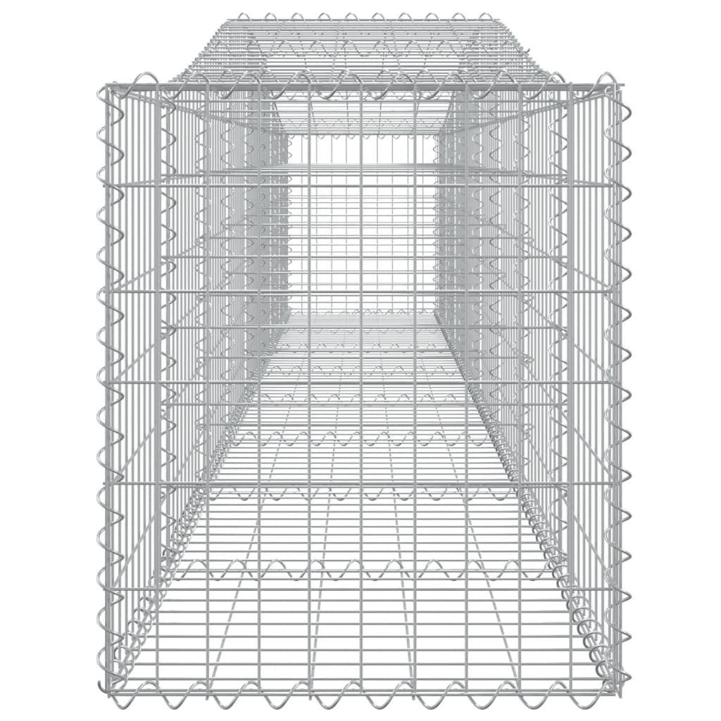 Klenutý gabionový koš 400 x 50 x 60/80 cm pozinkované železo