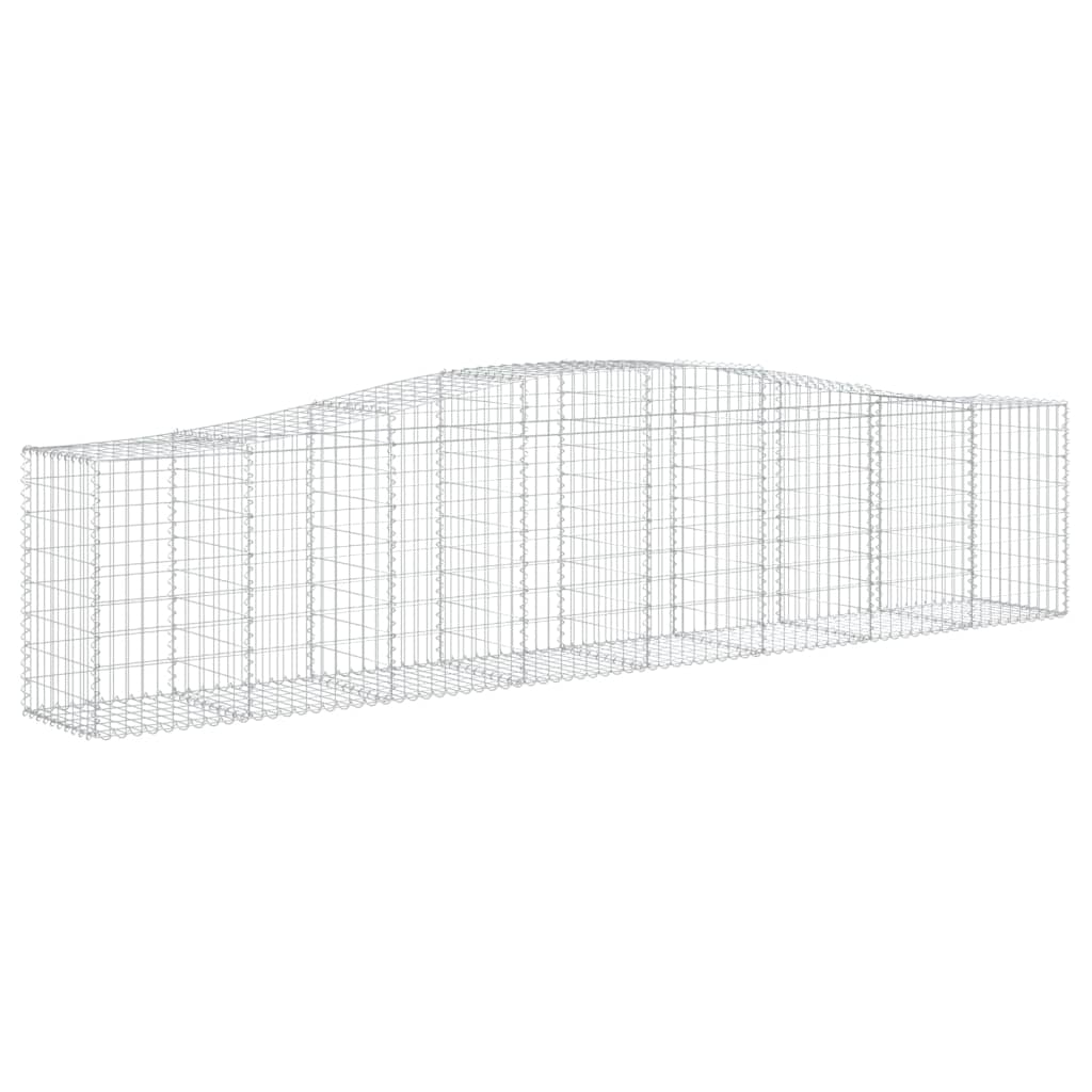 Klenutý gabionový koš 400 x 50 x 80/100 cm pozinkované železo