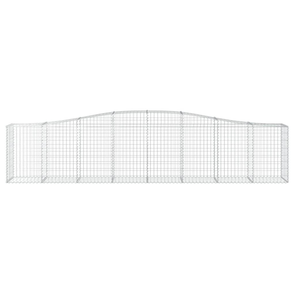 Klenutý gabionový koš 400 x 50 x 80/100 cm pozinkované železo