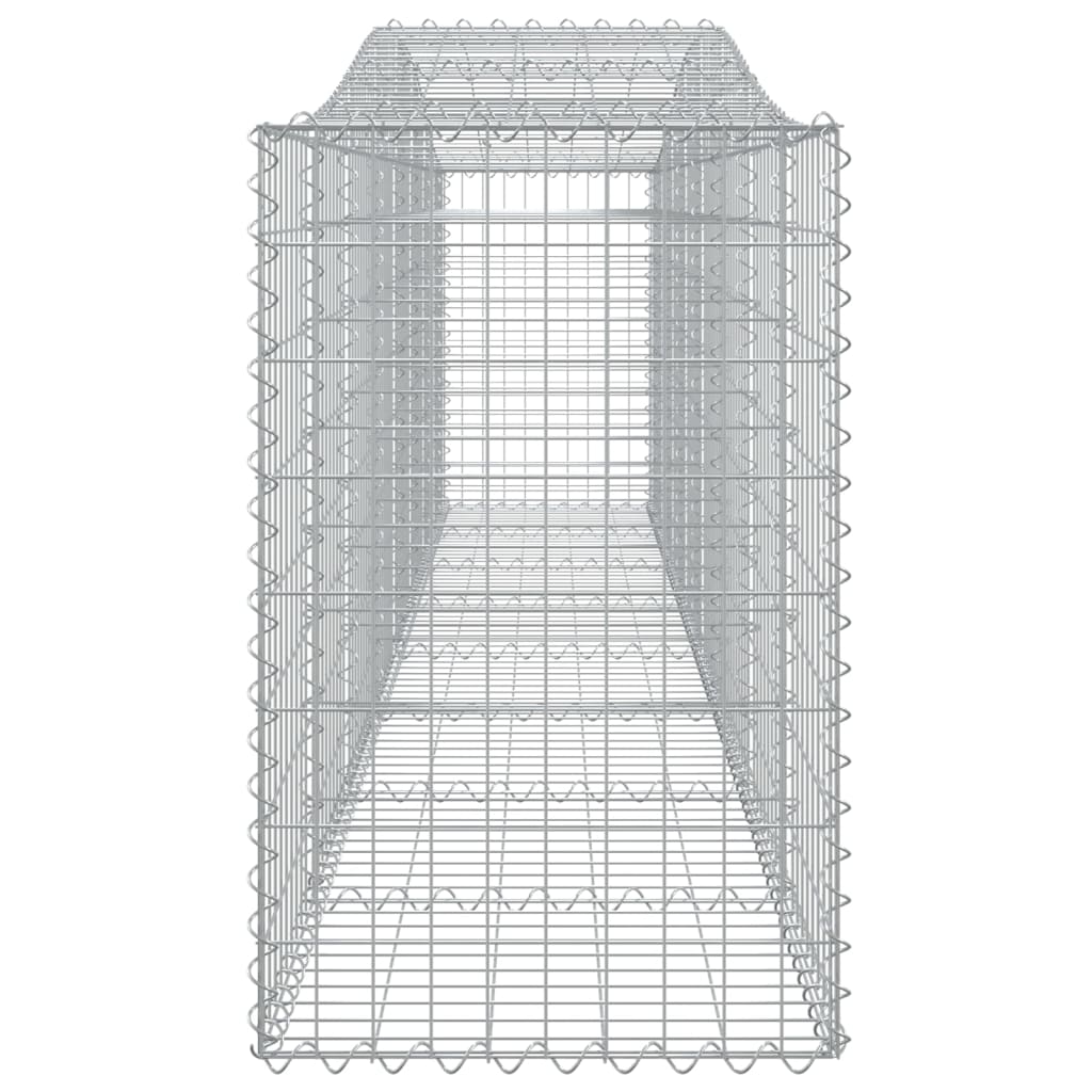 Klenutý gabionový koš 400 x 50 x 80/100 cm pozinkované železo