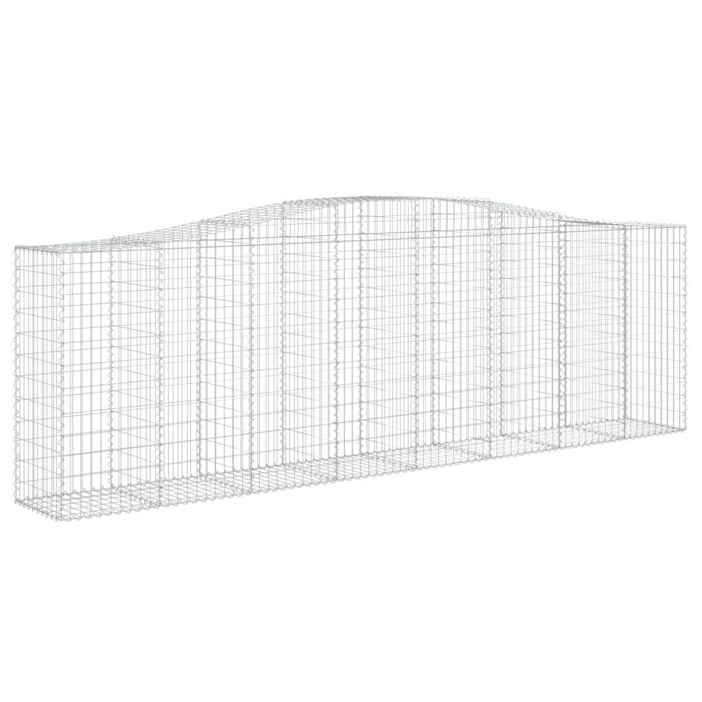 Klenutý gabionový koš 400 x 50 x 120/140 cm pozinkované železo