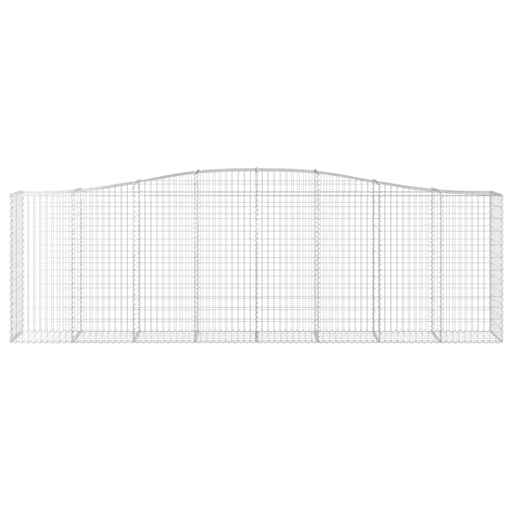 Klenutý gabionový koš 400 x 50 x 120/140 cm pozinkované železo