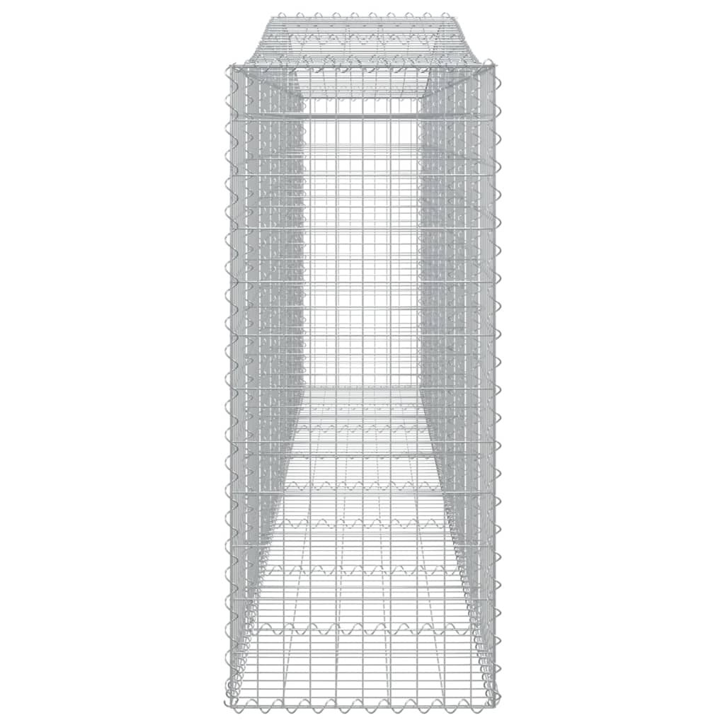 Klenutý gabionový koš 400 x 50 x 120/140 cm pozinkované železo