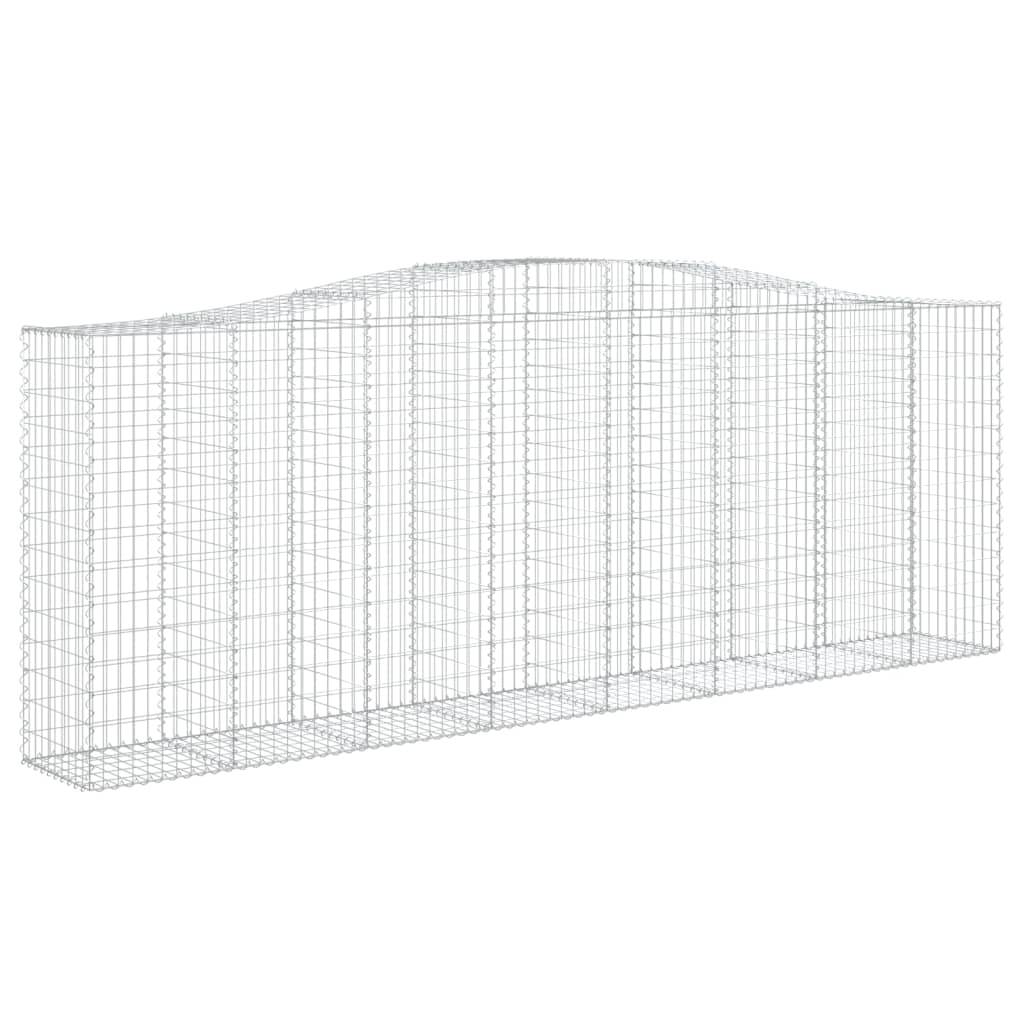 Klenutý gabionový koš 400 x 50 x 140/160 cm pozinkované železo