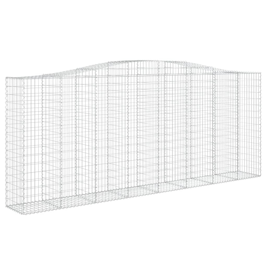 Klenutý gabionový koš 400 x 50 x 160/180 cm pozinkované železo