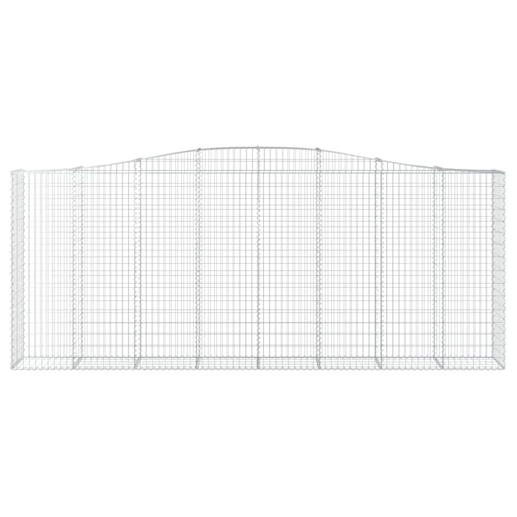 Klenutý gabionový koš 400 x 50 x 160/180 cm pozinkované železo