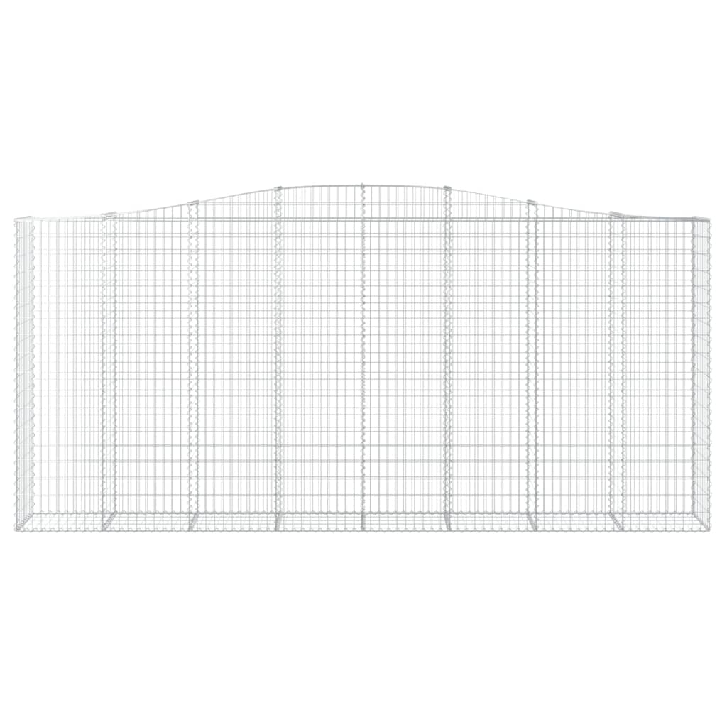 Klenutý gabionový koš 400 x 50 x 180/200 cm pozinkované železo