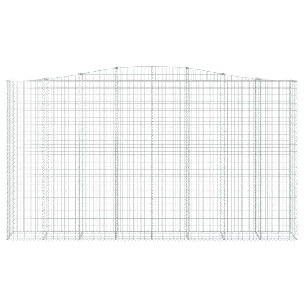 Klenutý gabionový koš 400 x 50 x 220/240 cm pozinkované železo