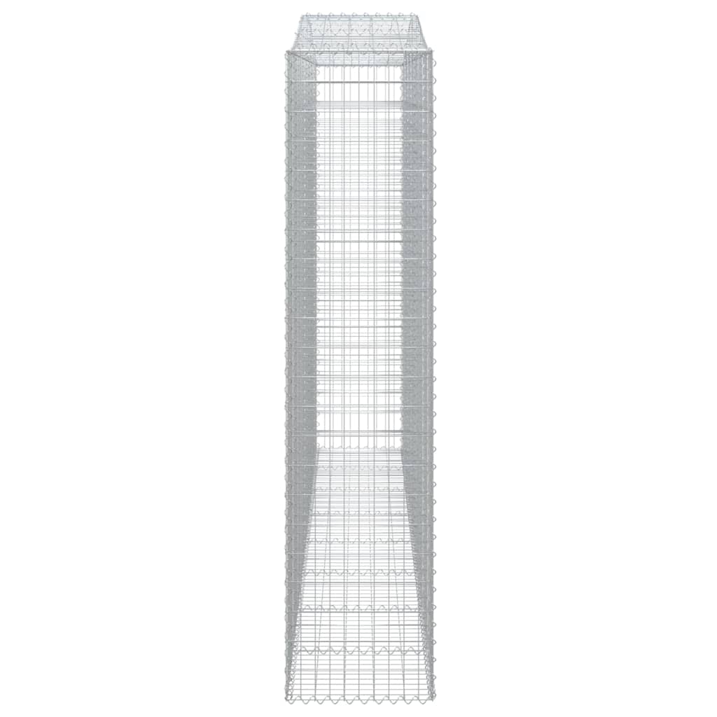 Klenutý gabionový koš 400 x 50 x 220/240 cm pozinkované železo