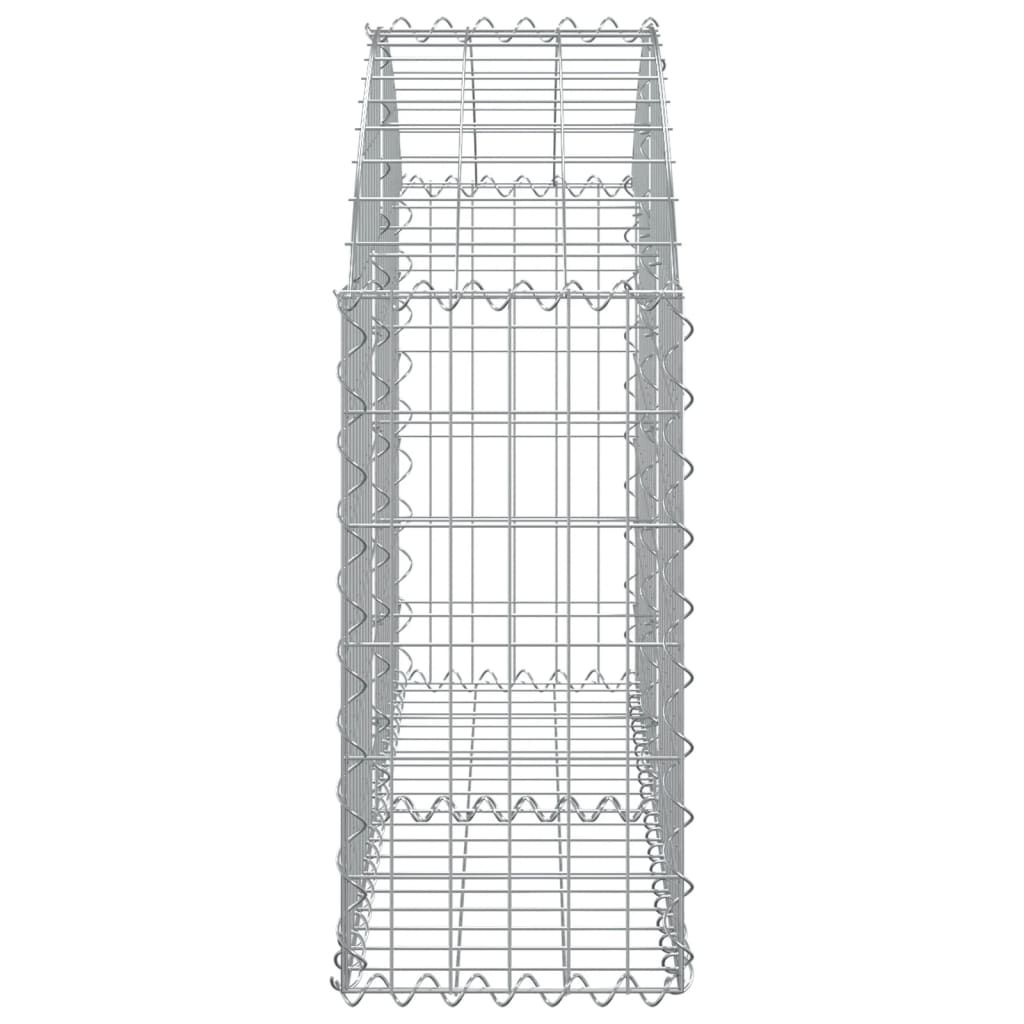 Klenutý gabionový koš 100 x 30 x 60/80 cm pozinkované železo