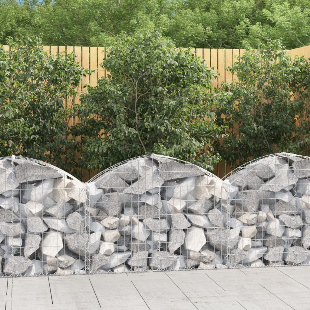 Klenutý gabionový koš 100 x 30 x 60/80 cm pozinkované železo