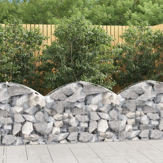 Klenutý gabionový koš 100 x 30 x 60/80 cm pozinkované železo