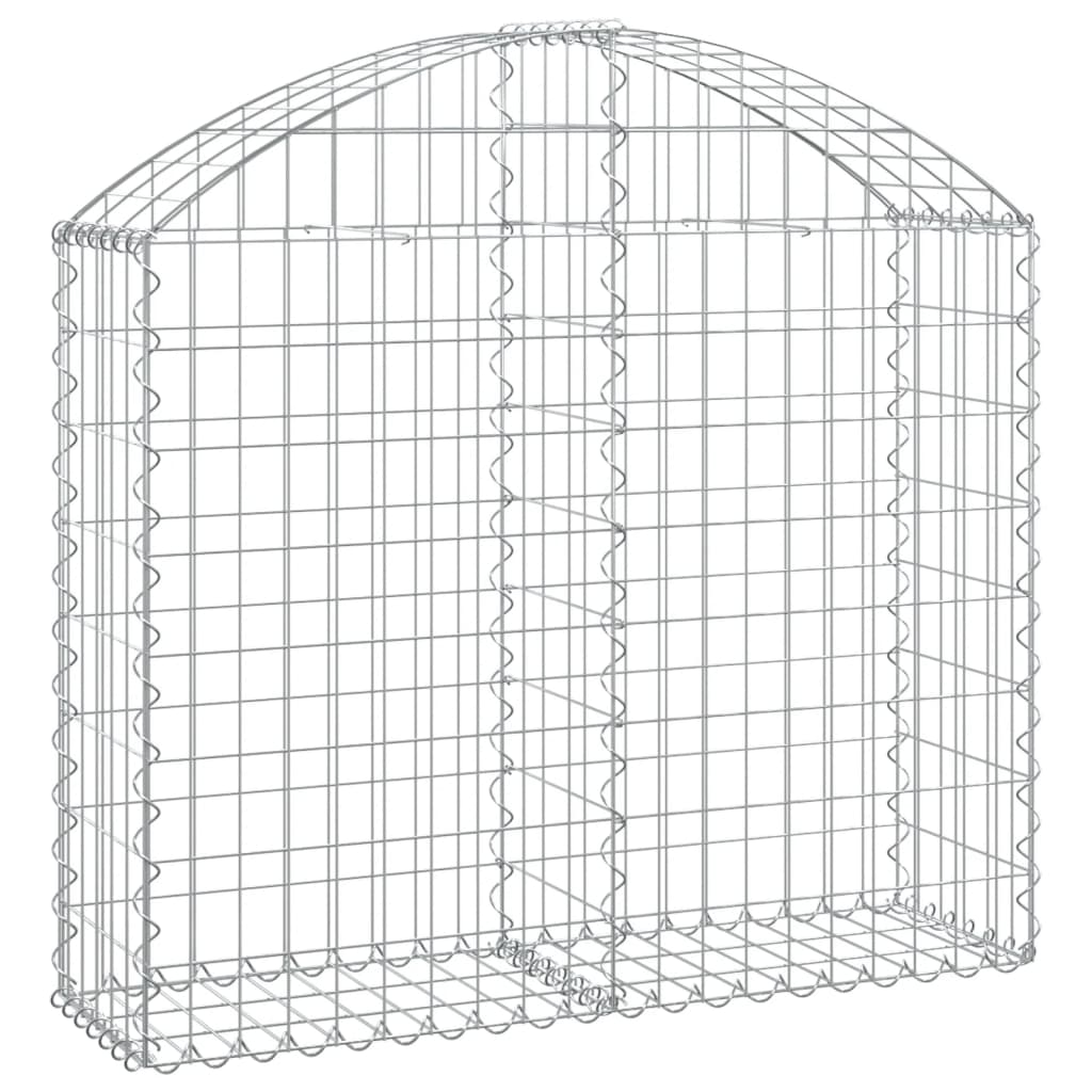 Klenutý gabionový koš 100 x 30 x 80/100 cm pozinkované železo
