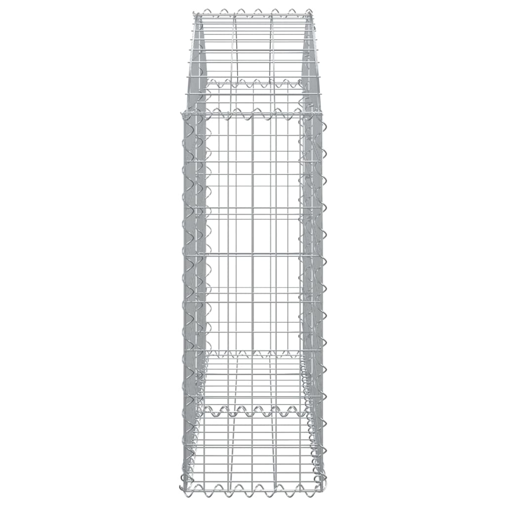Klenutý gabionový koš 100 x 30 x 80/100 cm pozinkované železo