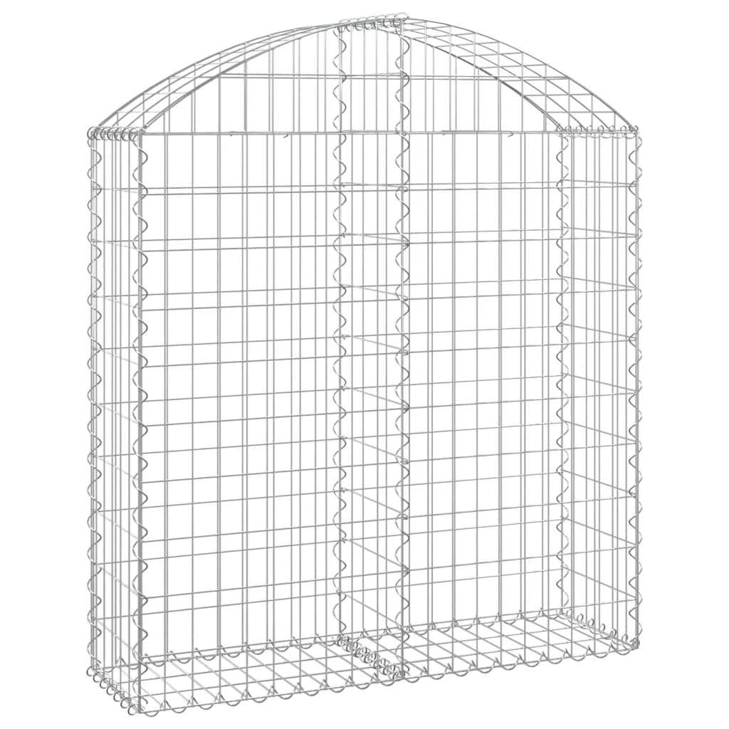 Klenutý gabionový koš 100 x 30 x 100/120 cm pozinkované železo