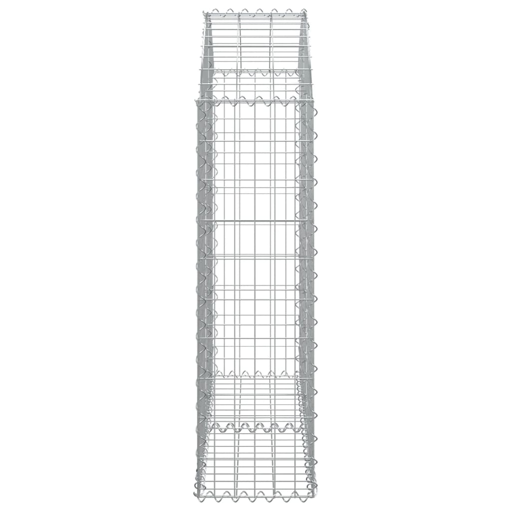 Klenutý gabionový koš 100 x 30 x 100/120 cm pozinkované železo