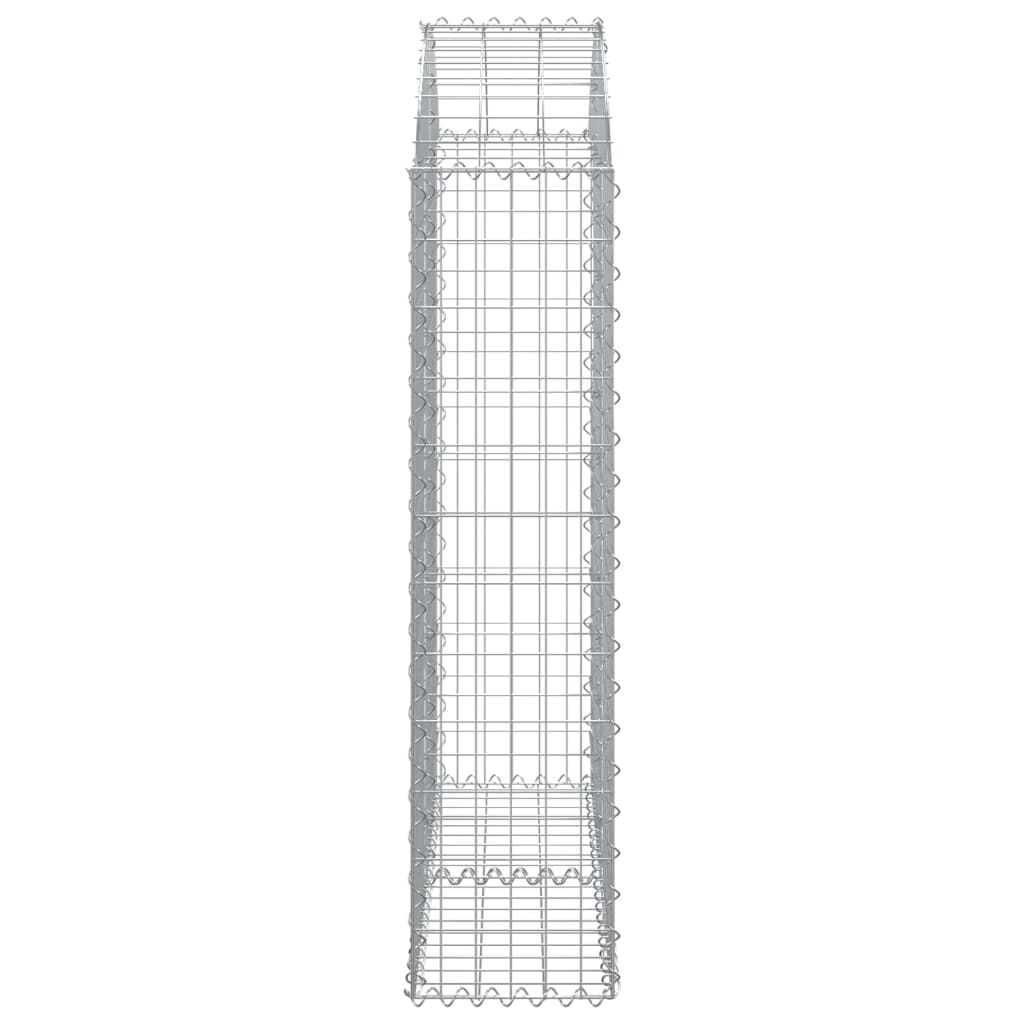 Klenutý gabionový koš 100 x 30 x 120/140 cm pozinkované železo