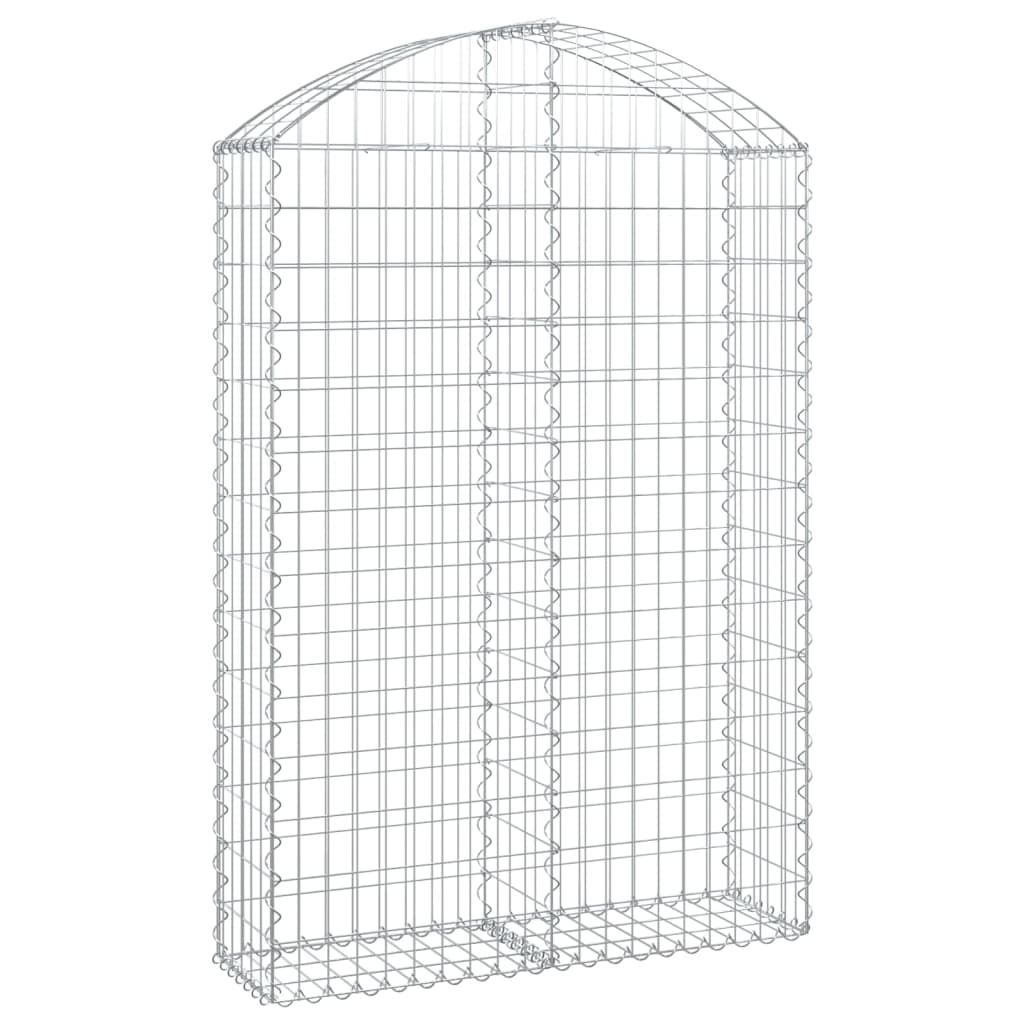 Klenutý gabionový koš 100 x 30 x 140/160 cm pozinkované železo