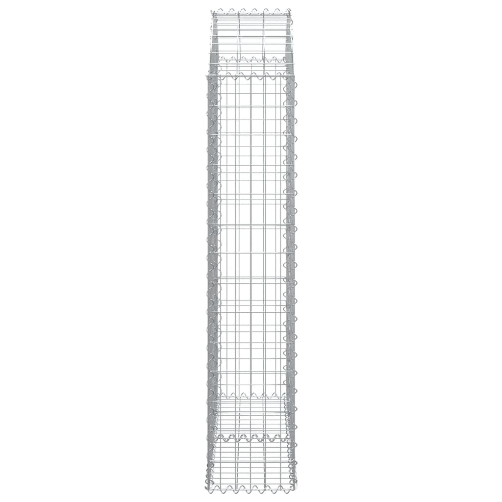 Klenutý gabionový koš 100 x 30 x 140/160 cm pozinkované železo