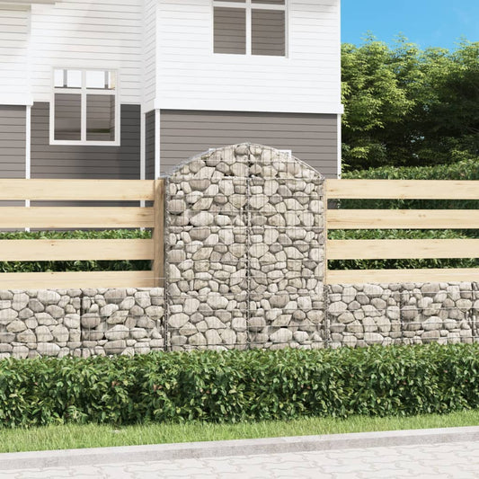 Klenutý gabionový koš 100 x 30 x 140/160 cm pozinkované železo