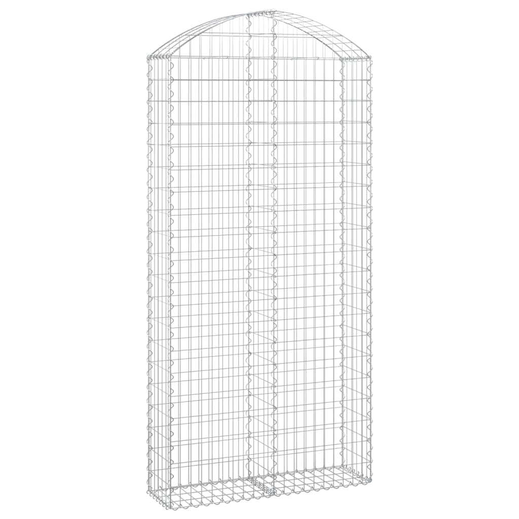 Klenutý gabionový koš 100 x 30 x 200/220 cm pozinkované železo