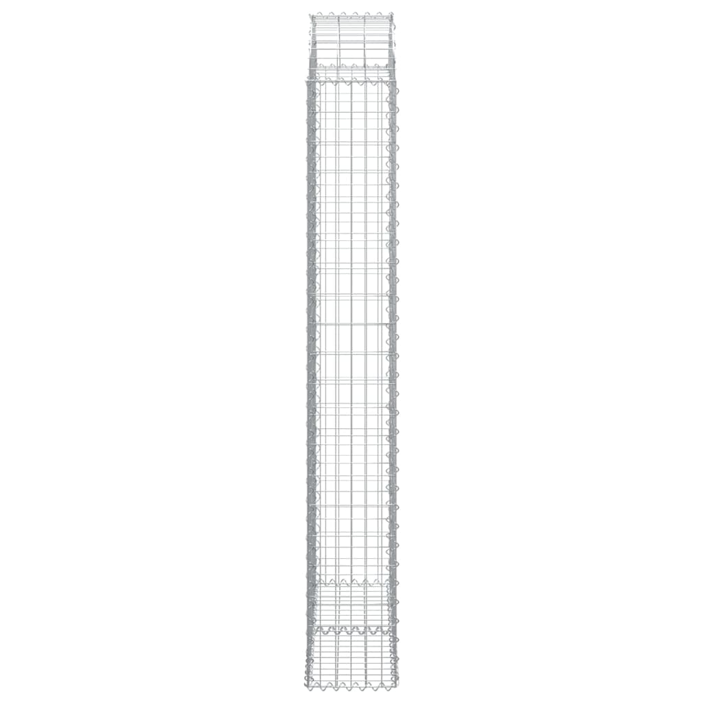 Klenutý gabionový koš 100 x 30 x 200/220 cm pozinkované železo