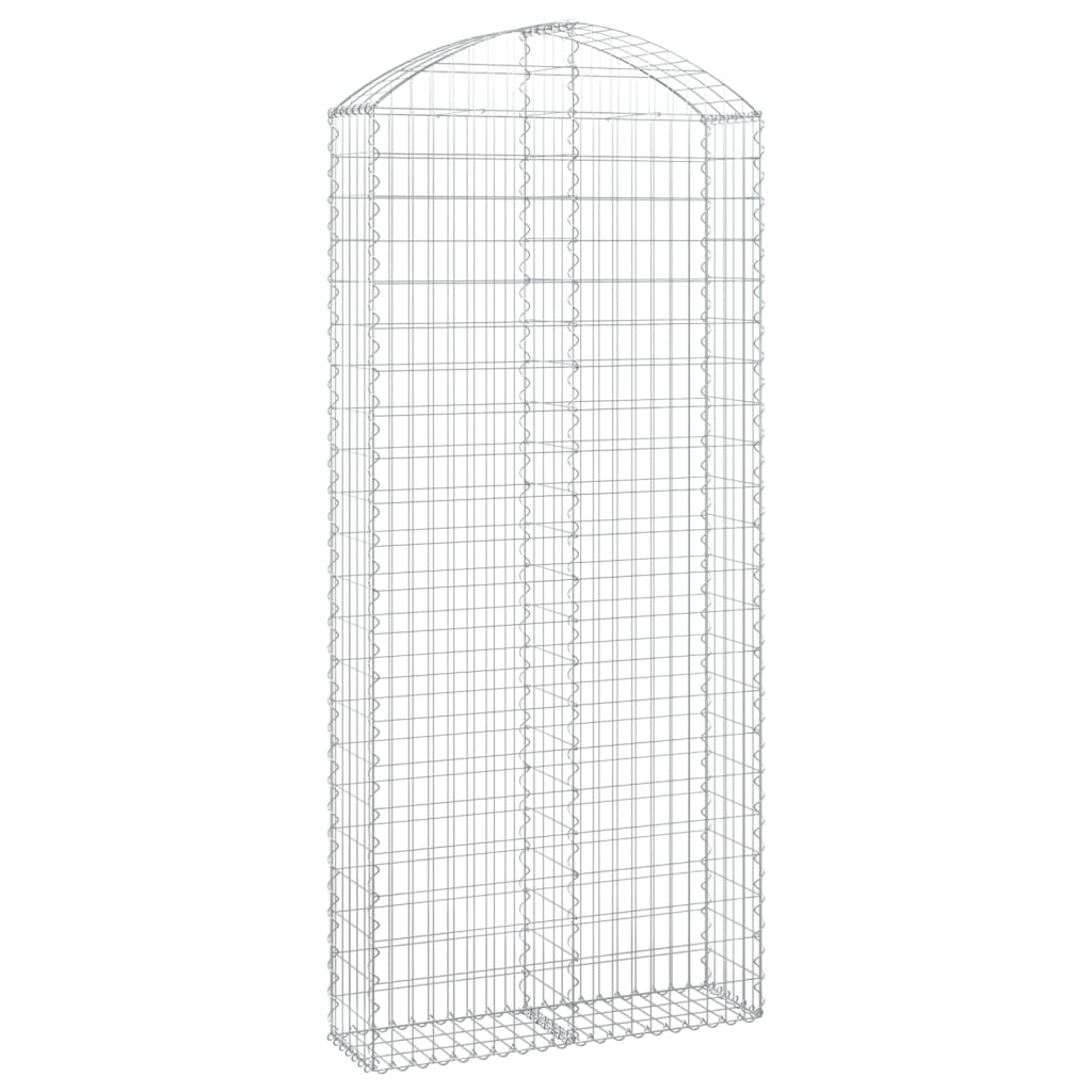 Klenutý gabionový koš 100 x 30 x 220/240 cm pozinkované železo