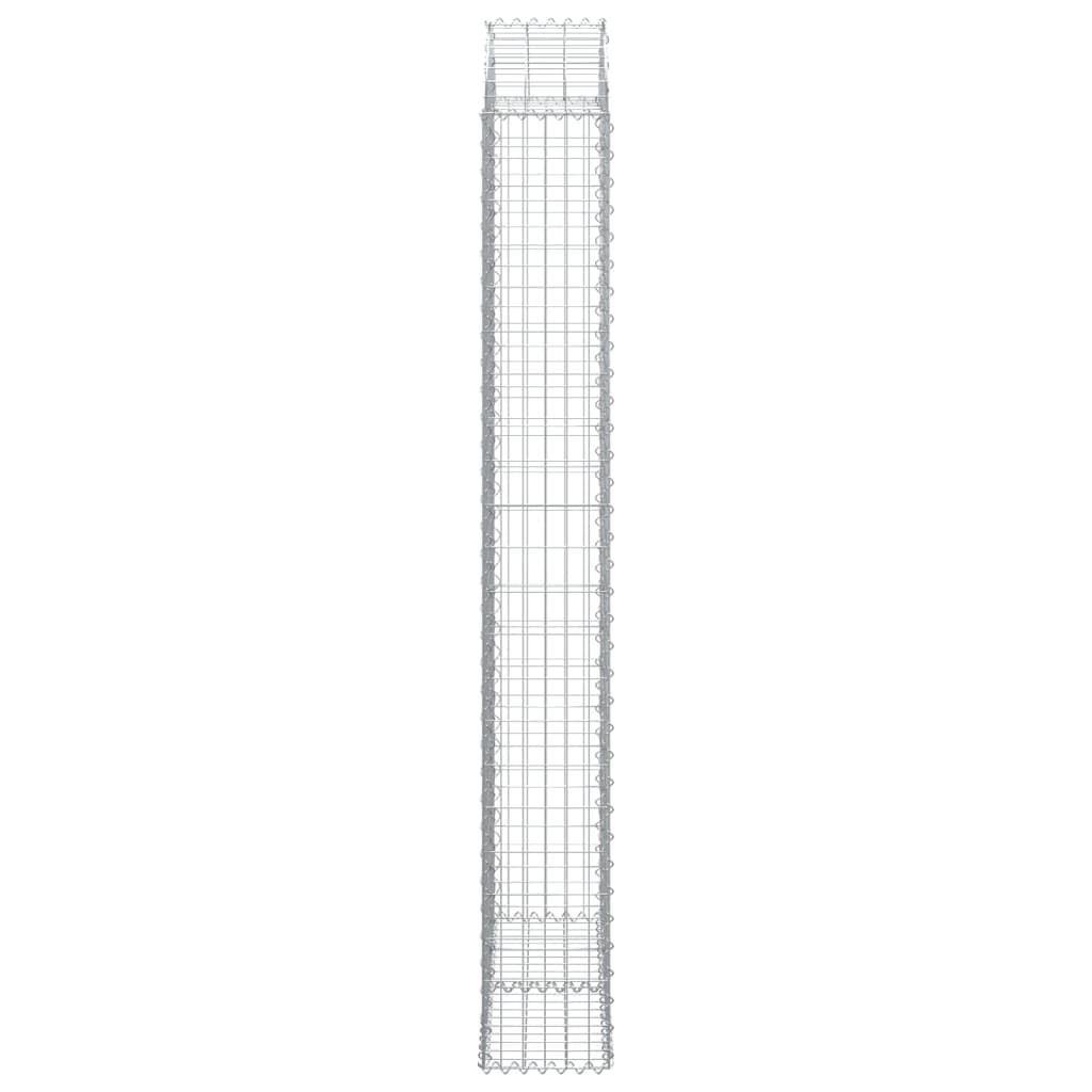Klenutý gabionový koš 100 x 30 x 220/240 cm pozinkované železo