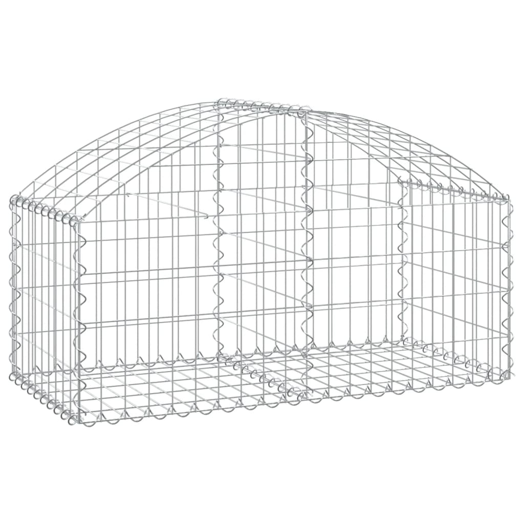Klenutý gabionový koš 100 x 50 x 40/60 cm pozinkované železo