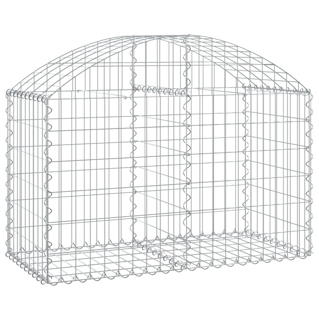 Klenutý gabionový koš 100 x 50 x 60/80 cm pozinkované železo
