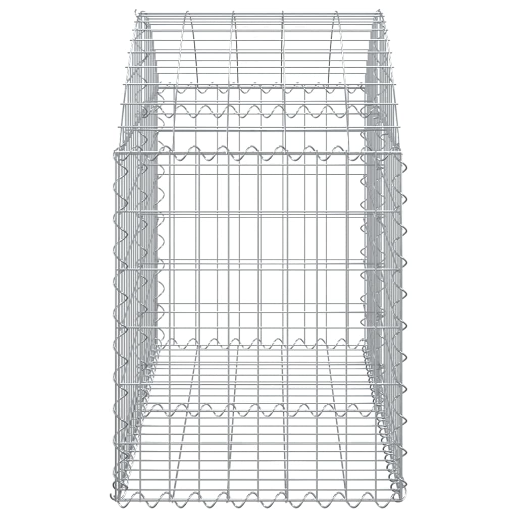 Klenutý gabionový koš 100 x 50 x 60/80 cm pozinkované železo