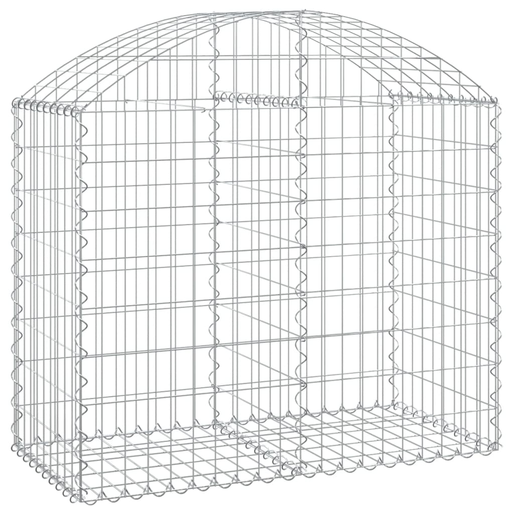 Klenutý gabionový koš 100 x 50 x 80/100 cm pozinkované železo