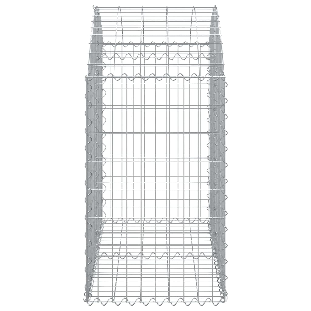 Klenutý gabionový koš 100 x 50 x 80/100 cm pozinkované železo