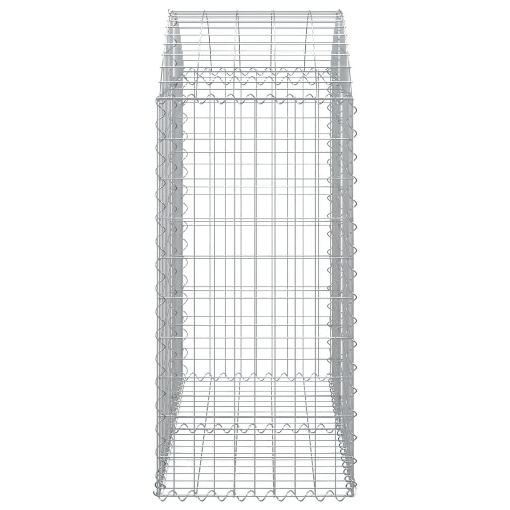 Klenutý gabionový koš 100 x 50 x 100/120 cm pozinkované železo