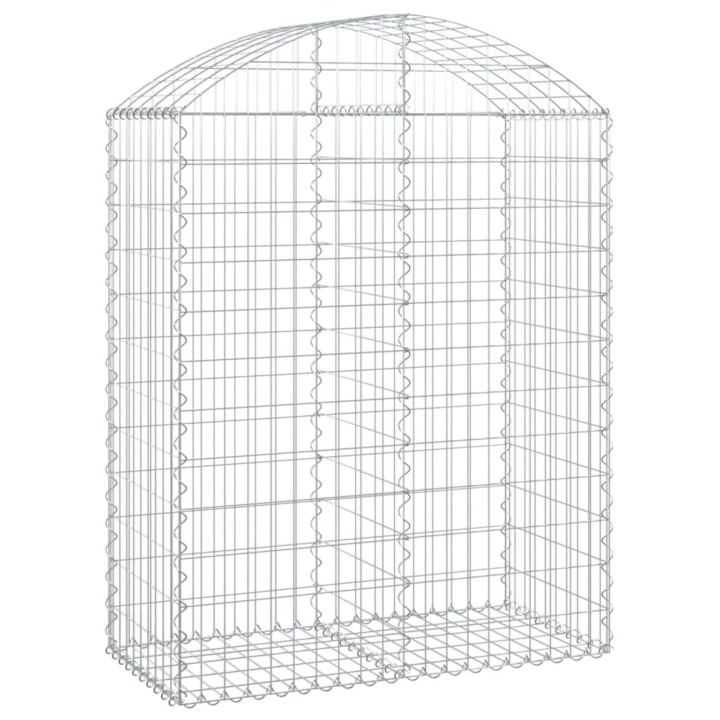 Klenutý gabionový koš 100 x 50 x 120/140 cm pozinkované železo