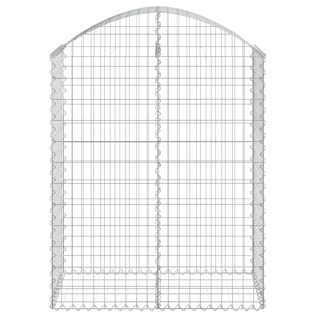 Klenutý gabionový koš 100 x 50 x 120/140 cm pozinkované železo